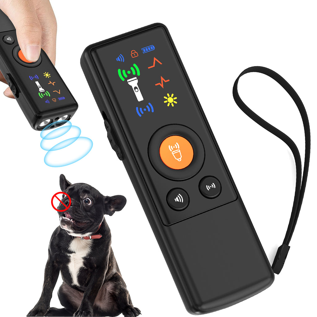 Jewyow Ultrasonic Dog Bark Deterrent Device - Indoor & Outdoor Anti-Barking Control with No Shock, Long Range for Small, Medium, Large Dogs
