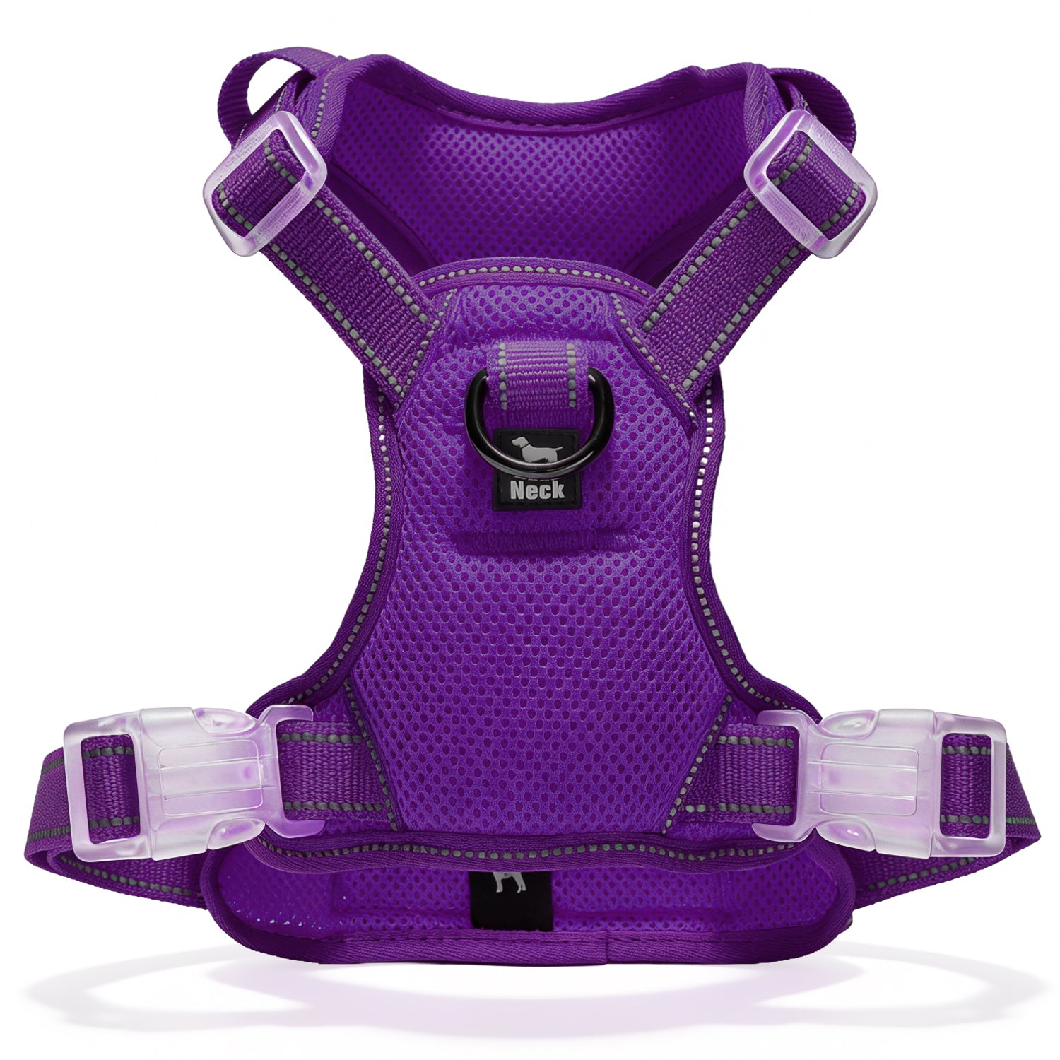 Jewyow No Pull Dog Harness - Dog Harness for Large Dogs,Reflective Adjustable Pet Vest with Handle & Breathable Mesh,Blue,L