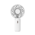 RUXAN Mini Portable Fan - Rechargeable Handheld Fan, 7 Color LED Lights, 3 Speeds Personal Small Pocket Fan for Travel, Makeup, Eyelash Extensions, Kids, Girls, Women - White