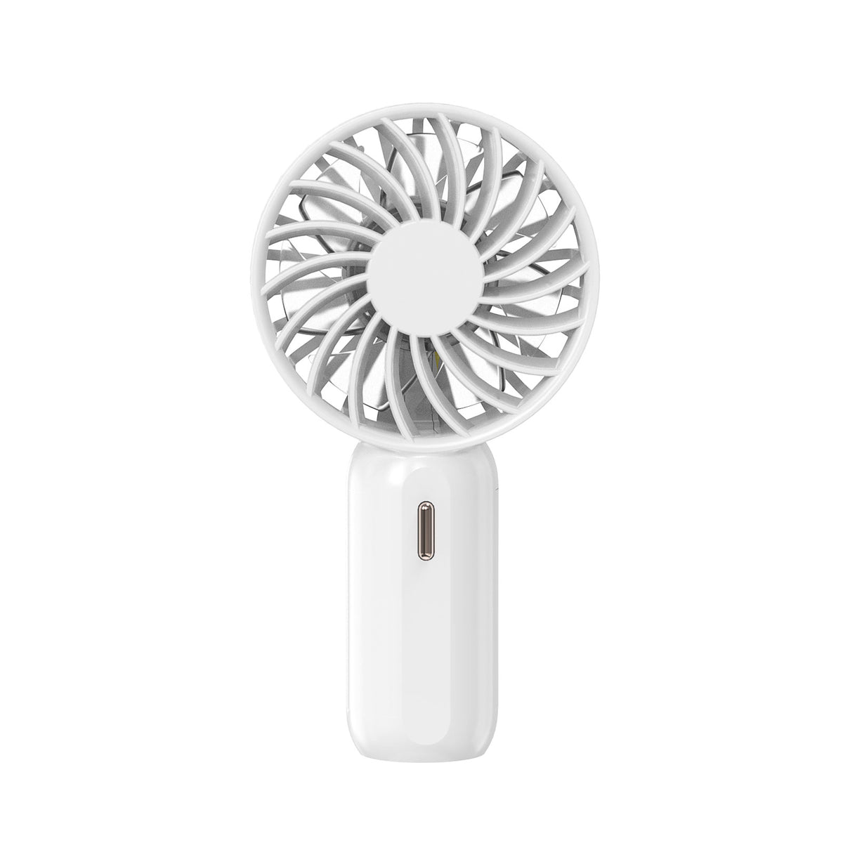 RUXAN Mini Portable Fan - Rechargeable Handheld Fan, 7 Color LED Lights, 3 Speeds Personal Small Pocket Fan for Travel, Makeup, Eyelash Extensions, Kids, Girls, Women - White