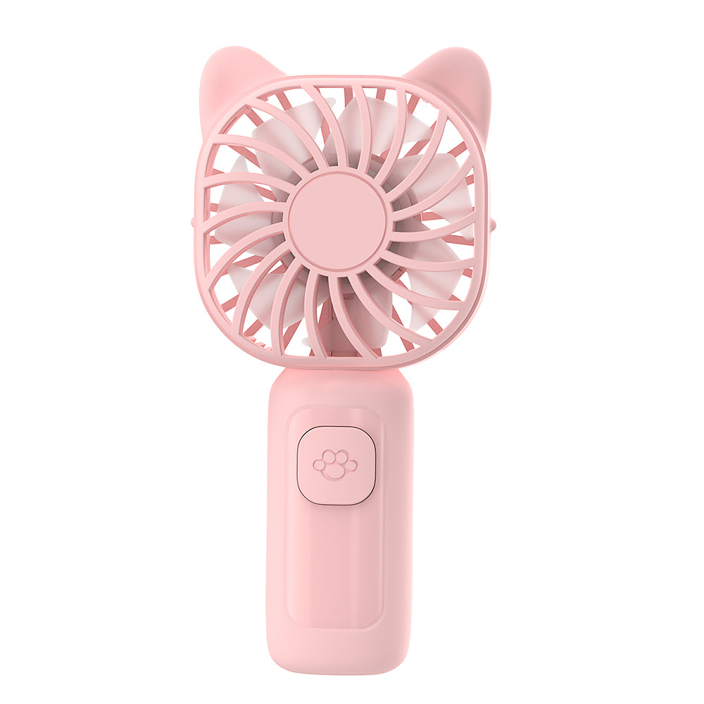 Mini Portable Handheld Fan with 7-Color LED Light, Rechargeable Personal Fan, 3 Speeds Small Pocket Fan, Lightweight USB Desk Fan for Women, Men, Kids, Office, Travel, Camping, Blue