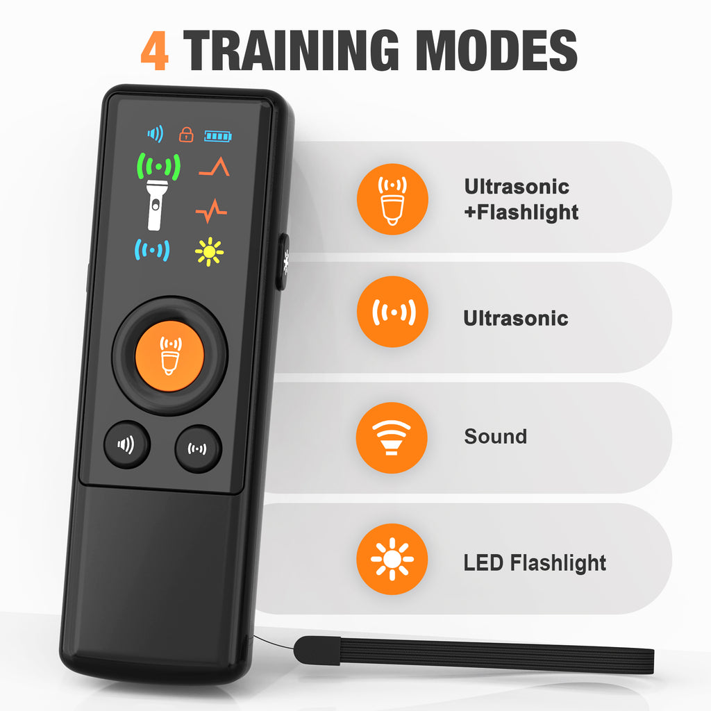 Jewyow Ultrasonic Dog Bark Deterrent Device - Indoor & Outdoor Anti-Barking Control with No Shock, Long Range for Small, Medium, Large Dogs
