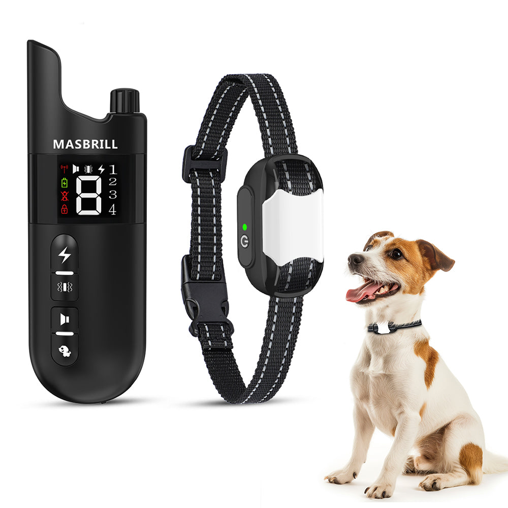Jewyow Dog Shock Collar with Remote – Rechargeable Dog Training Collar for Medium & Large Dogs (15-120 lbs) – Electric Shock, Beep & Vibration Modes – Adjustable Smart Collar