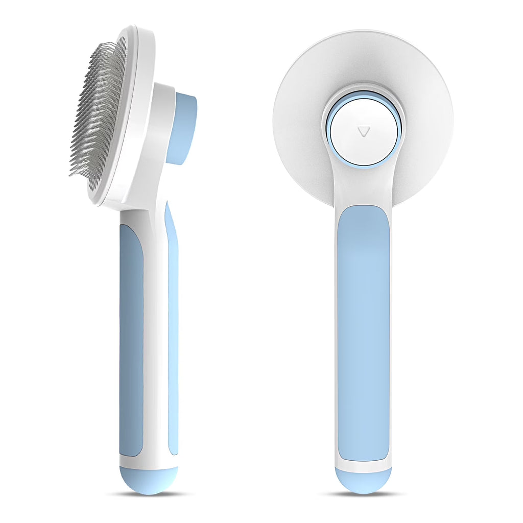 Charkool Dog brush for shedding, Grooming, Dog & Cat Brushes Deshedding with Release Button for Self Cleaning